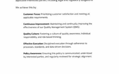 Seyond Publishes Updated Quality Policy to Strengthen Commitment to Excellence
