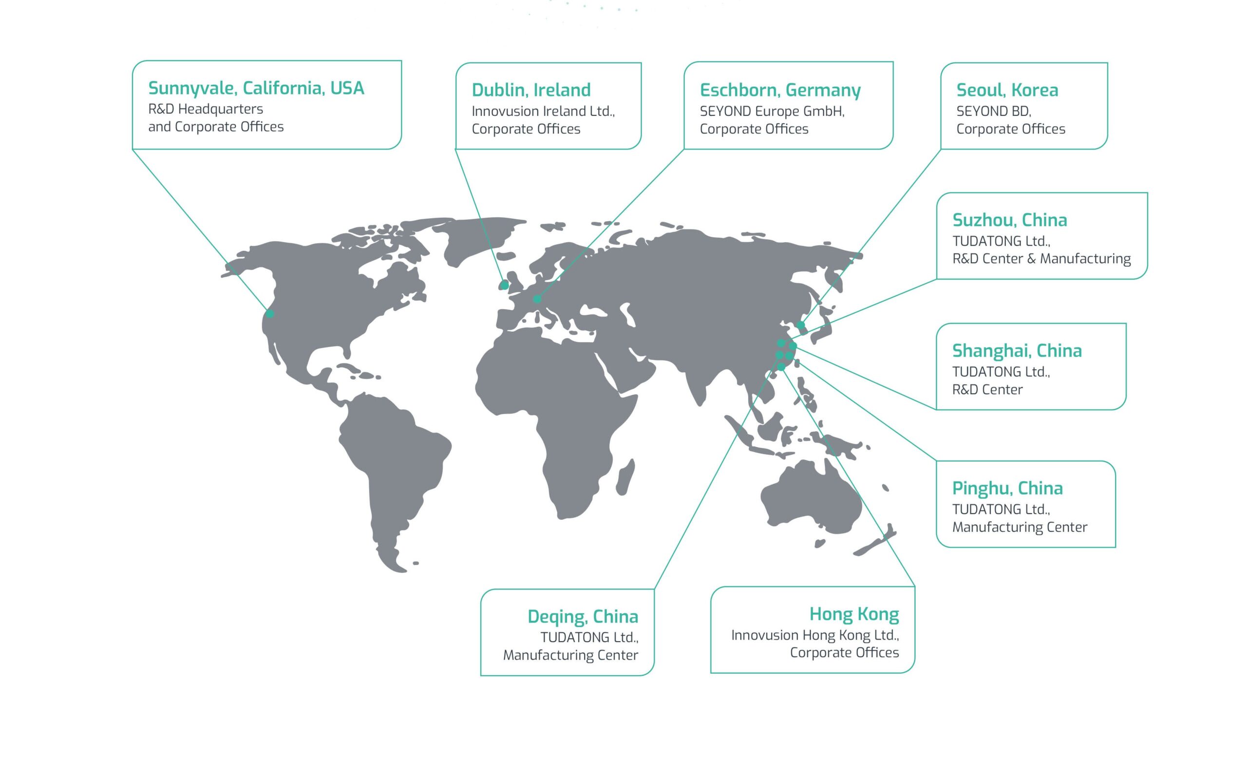 Seyond global offices map